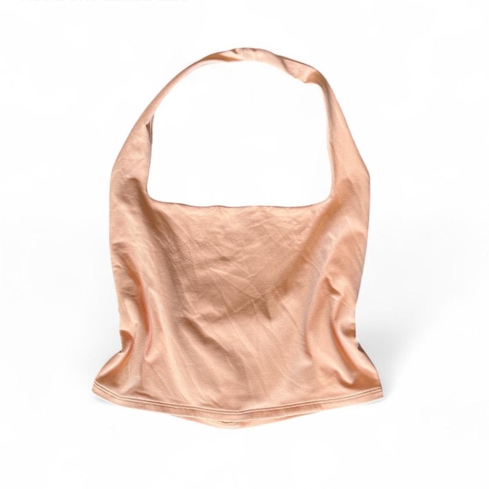 Abercrombie & Fitch Soft A&F Collection Bright Orange Halter Crop Top